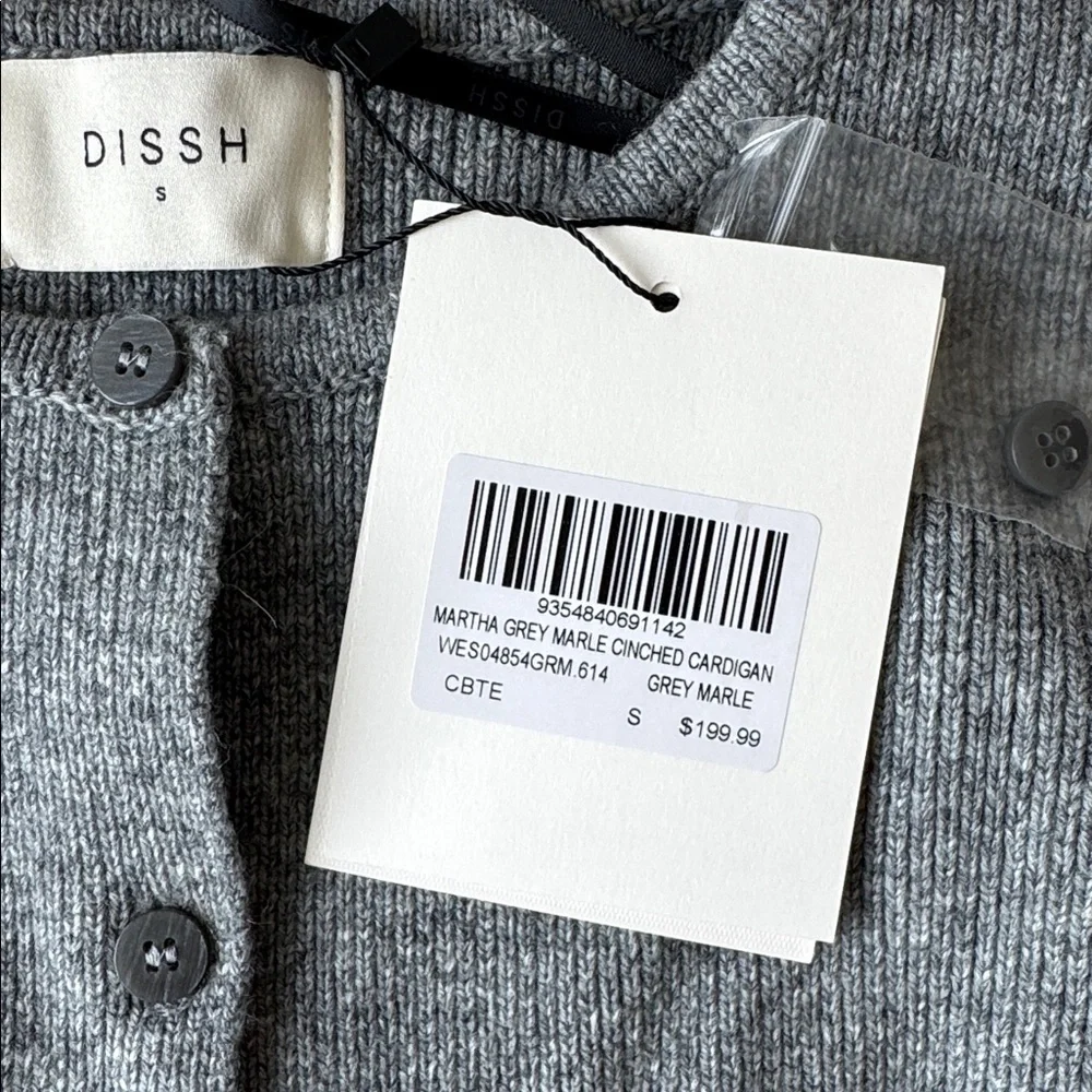 DISSH Gray Button-Up Ribbed Knit Cardigan - Picture 7 of 8